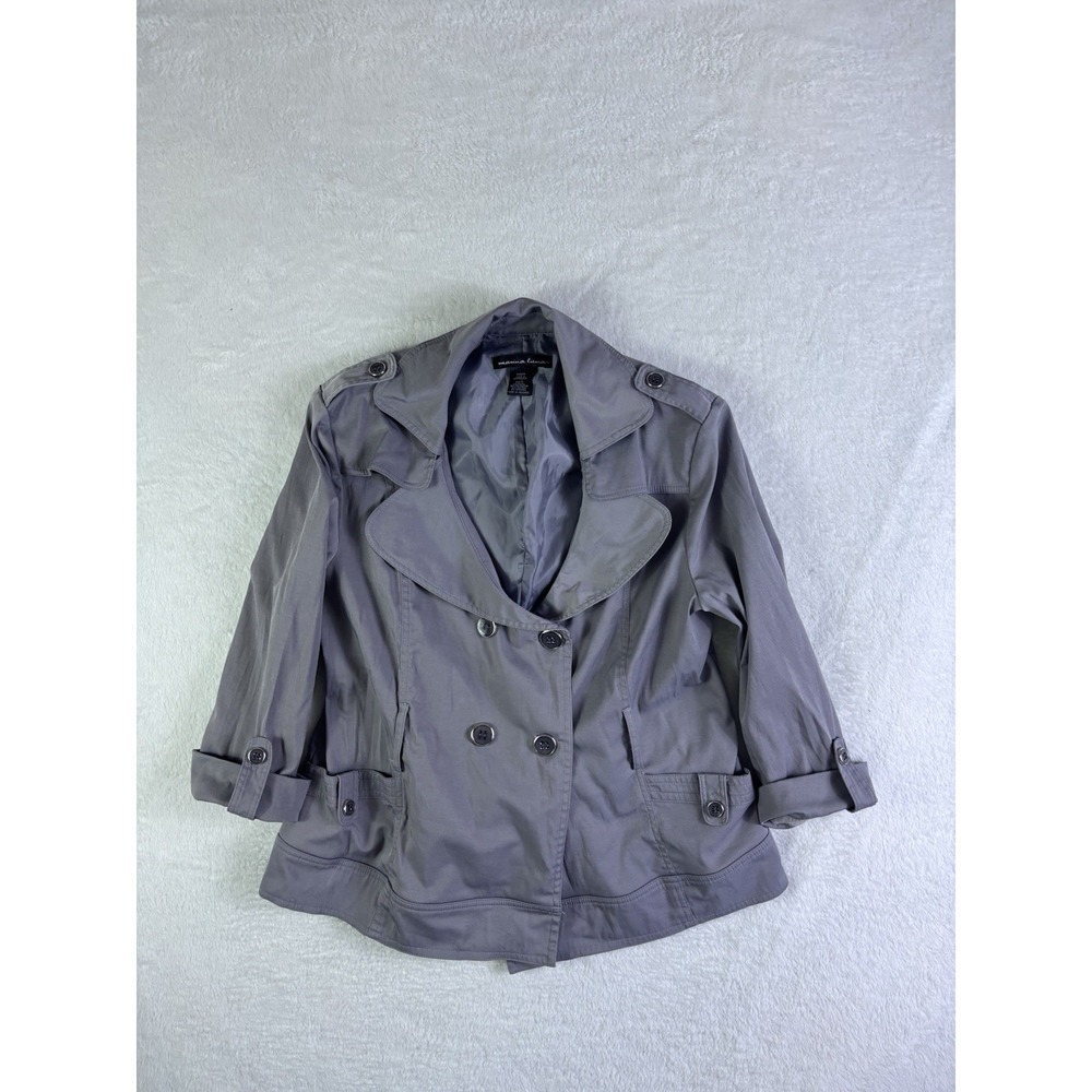 Marina Luna Women's Trench Coat Spring Casual Double Breasted Jacket Large